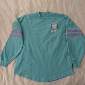 Teal Long Sleeve Kids Shirt with Purple Accents